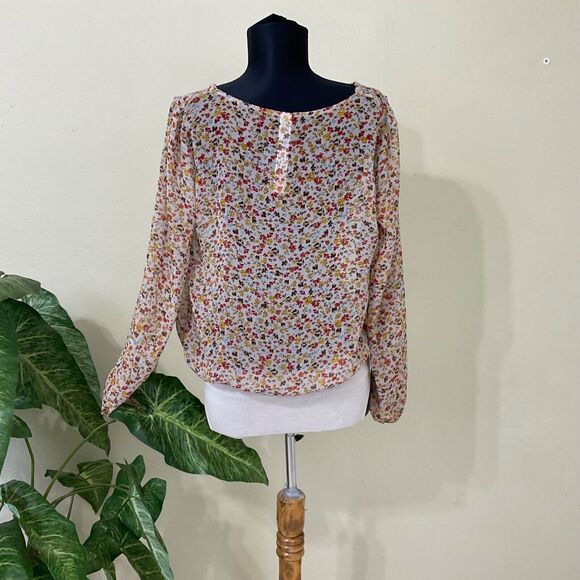 Intimately Free ,  FP Size XS Floral Bodysuit blouse top neutral colors. - Picture 3 of 15